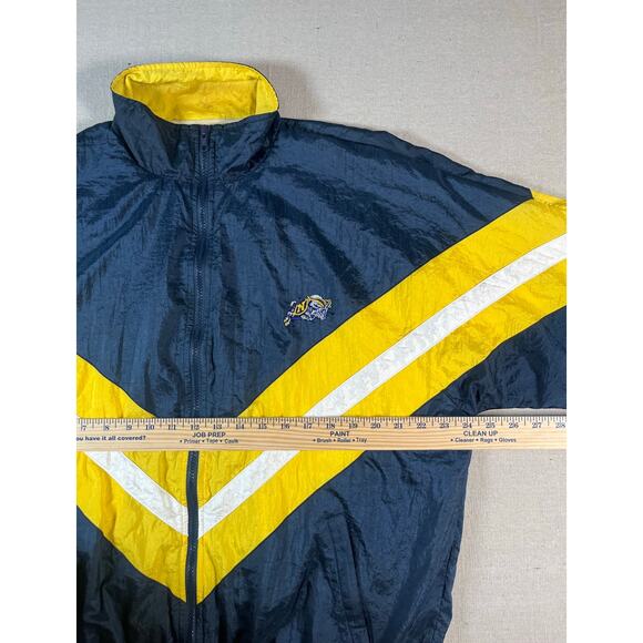 Vintage 90's Navy Midshipmen Full Zip Windbreaker Mens Size Medium - Picture 3 of 6